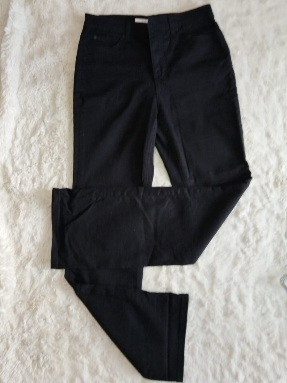 Jones New York JNY Madison Slim Straight High Rise Black Stretch Jeans Size 8 W